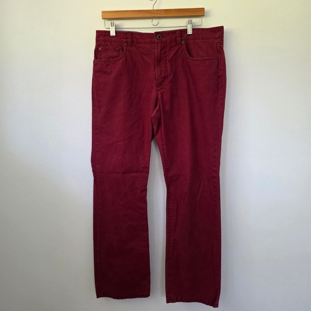LL Bean Men's Standard Fit Red Pima Cotton Pants